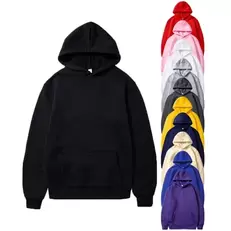 Tilbud: Men's and Women's Solid Color Pocket Hoodies Sports Fitness Sweatshirts Fashionable Casual Pullovers Multi Color kr 41,49 på AliExpress