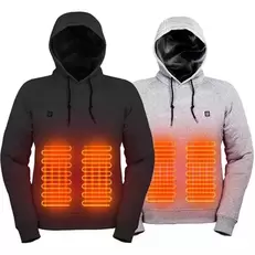 Tilbud: 2022 Outdoor Electric USB Heating Sweaters Hoodies Men Winter Warm Heated Clothes Charging Heat Jacket Sportswear kr 173,27 på AliExpress