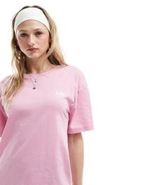 Tilbud: Lee box logo relaxed fit t-shirt in pink kr 29,95 på Asos