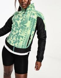 Tilbud: The North Face NSE Fleeski Y2K fleece track jacket in sage green geo print kr 125 på Asos