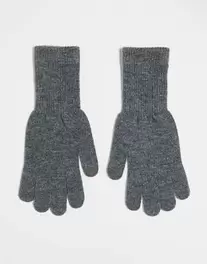 Tilbud: My Accessories London touch screen knitted gloves in grey kr 3,5 på Asos