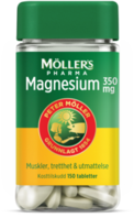 Tilbud: Möller's Pharma Magnesium 350mg 150 tabletter kr 100 på Vitusapotek