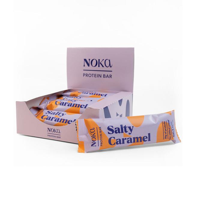Tilbud: NOKA Protein Bar Salty Caramel 12x55g kr 291,75 på VITA