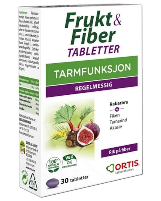 Tilbud: Frukt & Fiber 30 Tabletter kr 188,3 på VITA
