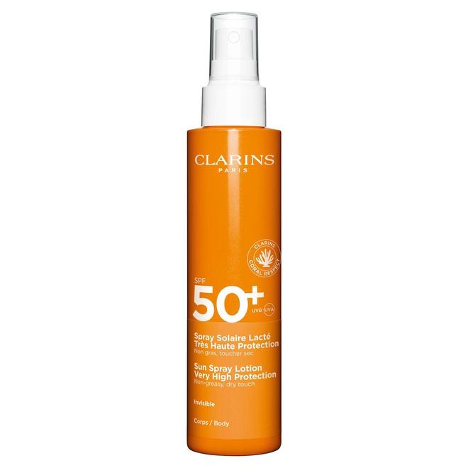 Tilbud: Clarins Sun Spray Body Lotion SPF50+ kr 259 på VITA