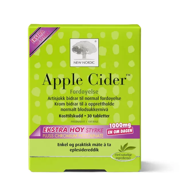 Tilbud: New Nordic Apple Cider Ekstra Høy Styrke 30tabl kr 178,5 på VITA