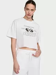 Tilbud: Cotton Cropped T-Shirt kr 153,46 på Victoria's Secret