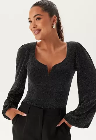 Tilbud: Sparkling Puff Sleeve Top kr 359 på Bubbleroom