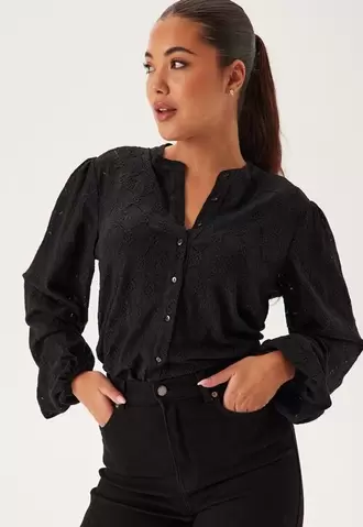 Tilbud: Long Sleeve Button Blouse kr 399 på Bubbleroom