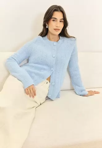 Tilbud: Bouclé Cardigan kr 399 på Bubbleroom