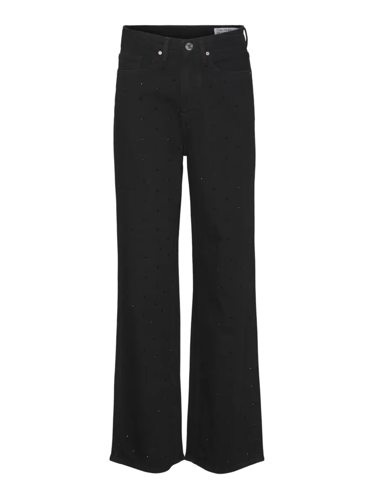 Tilbud: VMTESSA Høyt snitt Wide Leg Fit Jeans kr 699,95 på Vero Moda