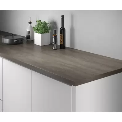 Tilbud: Benkeplate laminat C 228 Mørk Betong 610mm - Fibo kr 1599 på Byggmakker