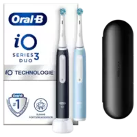 Tilbud: Oral-B iO 3 Duo elektrisk tannbørste, 2-pakninge kr 1199 på Clas Ohlson