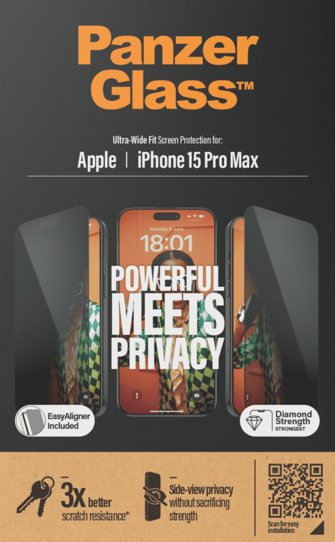 Tilbud: PanzerGlass Privacy UWF iPhone 15 Pro Max kr 399,2 på Telenor