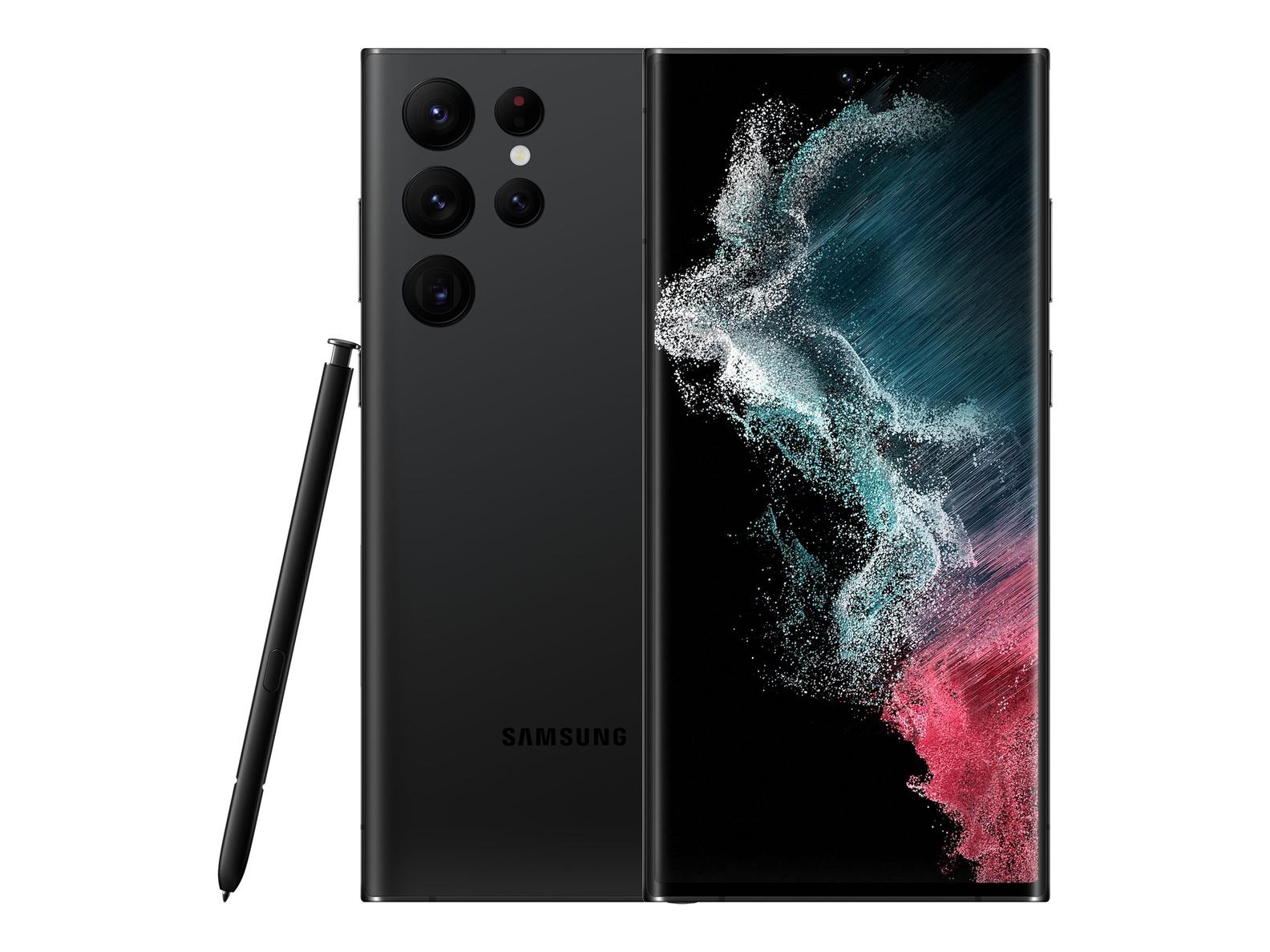 Tilbud: Samsung Galaxy S22 Ultra 5G 128GB, svart kr 11192 på Telenor