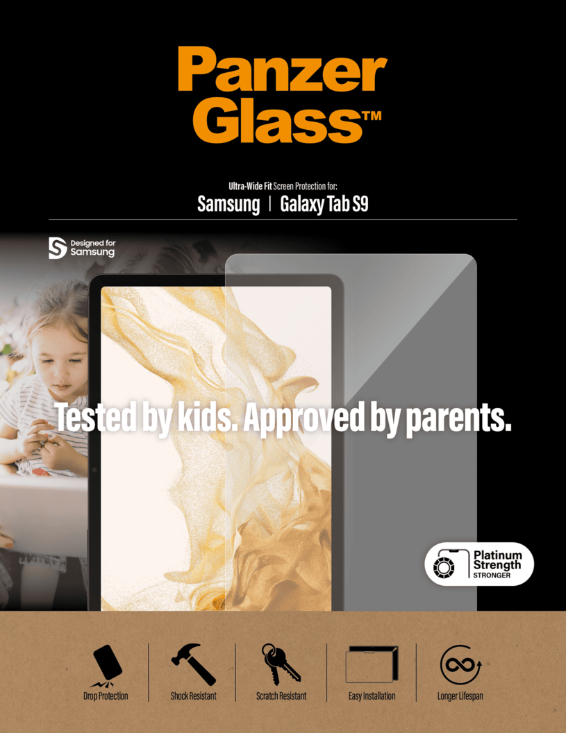 Tilbud: Panzerglass UWF Galaxy Tab S9 kr 359,2 på Telenor