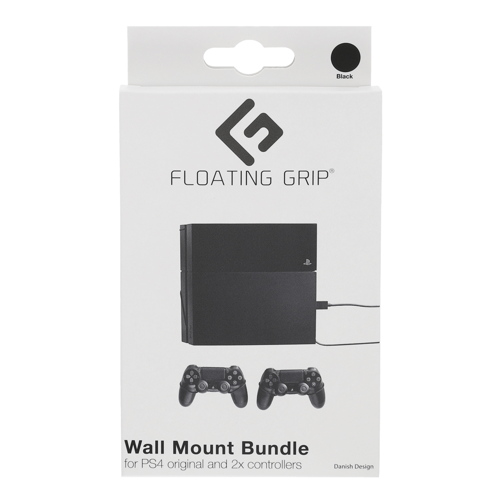 Tilbud: Floating Grip Playstation 4 and Controller Wall Mount - Bundle (Black) kr 331 på Coolshop