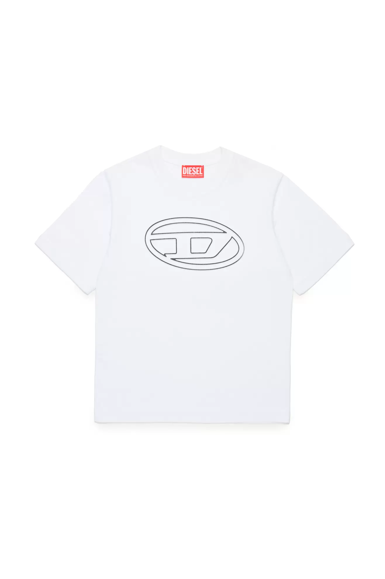 Tilbud: T-shirt with Oval D outline logo kr 763 på Diesel