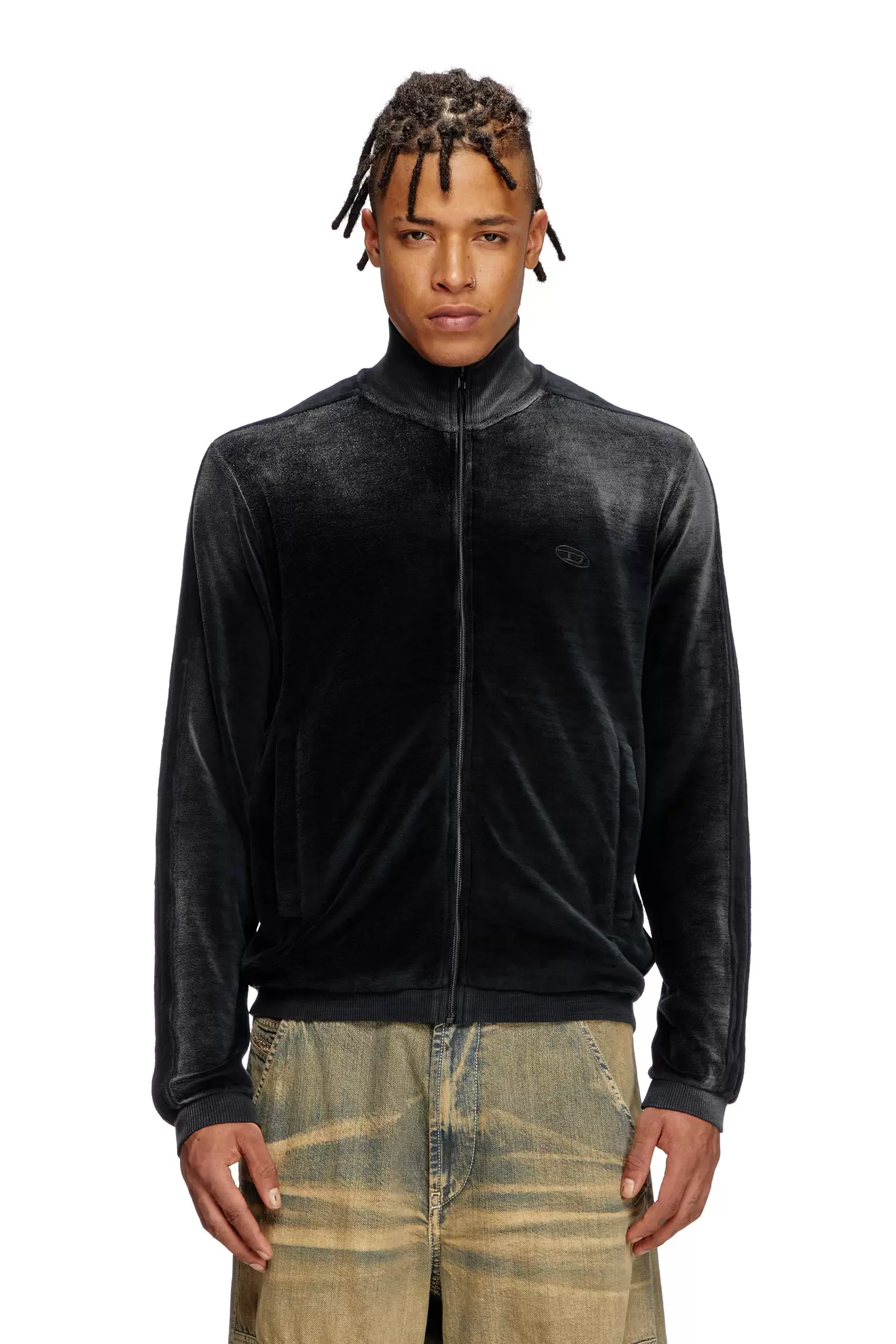 Tilbud: Faded velvet track jacket kr 3100 på Diesel