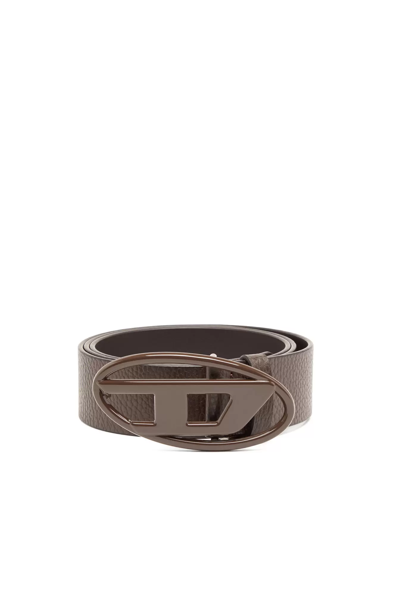 Tilbud: Leather belt with matte buckle kr 1400 på Diesel