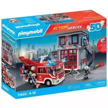 Tilbud: Playmobil Action Heroes 185 Deler - Mega brannredningssett 71603 kr 999 på Extra Leker