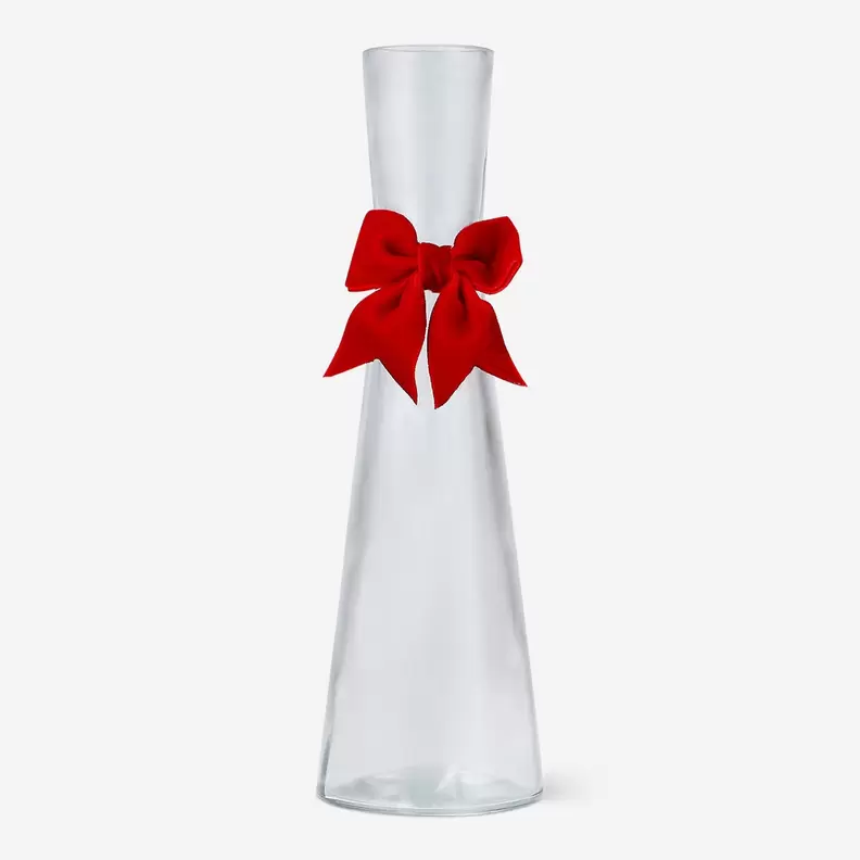 Tilbud: Vase with red bow - 22 cm kr 30 på Flying Tiger Copenhagen