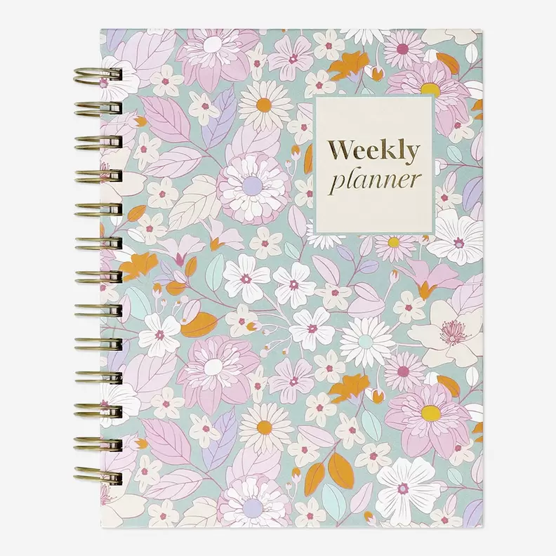 Tilbud: Floral study planner with stickers - B6 kr 90 på Flying Tiger Copenhagen