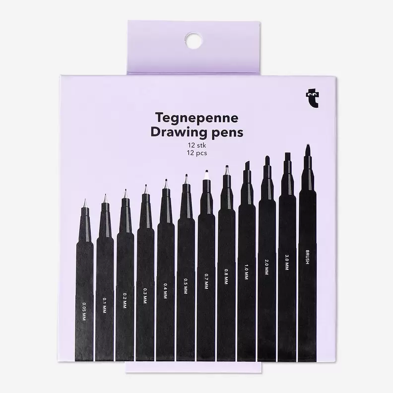 Tilbud: Drawing and calligraphy pens - 12 pcs kr 70 på Flying Tiger Copenhagen