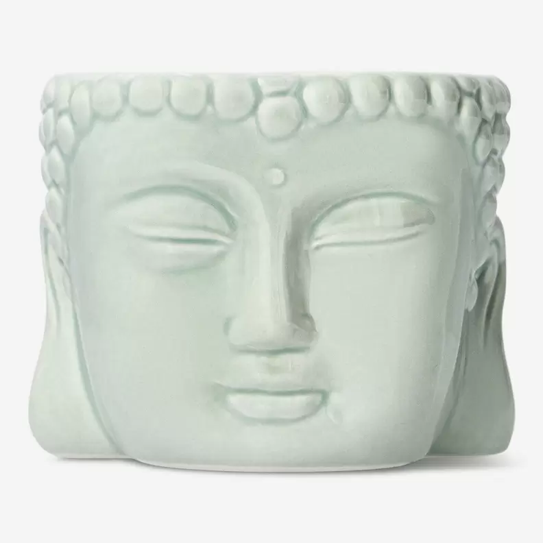 Tilbud: Green buddha head flowerpot kr 50 på Flying Tiger Copenhagen