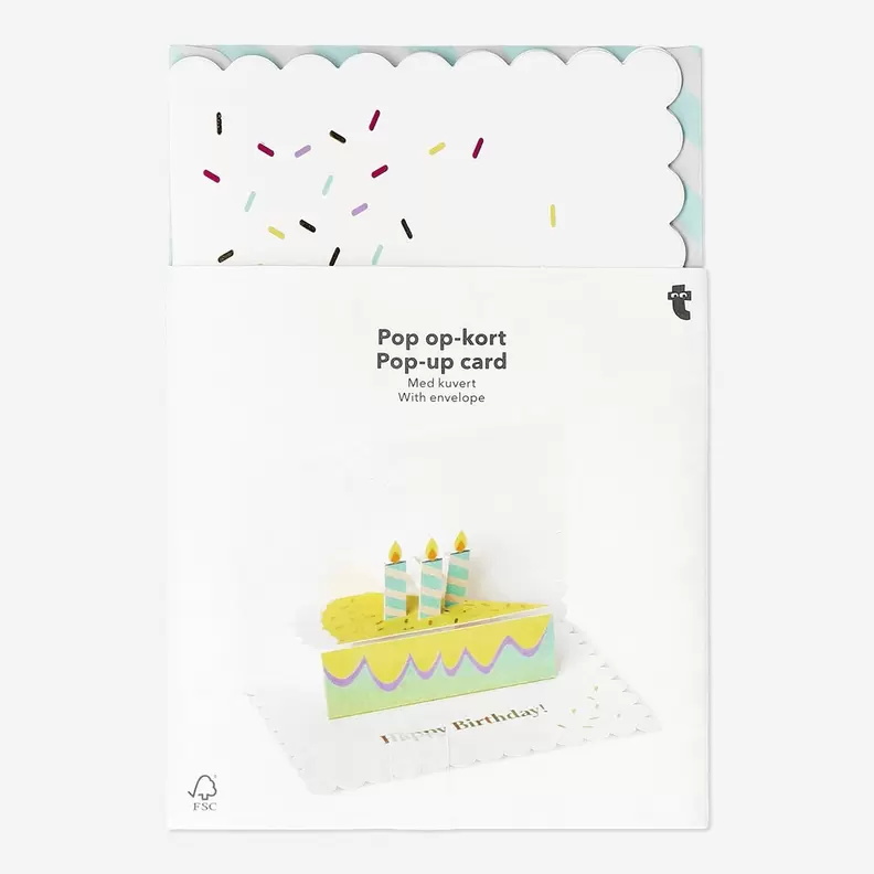 Tilbud: Birthday cake pop up card with envelope kr 30 på Flying Tiger Copenhagen