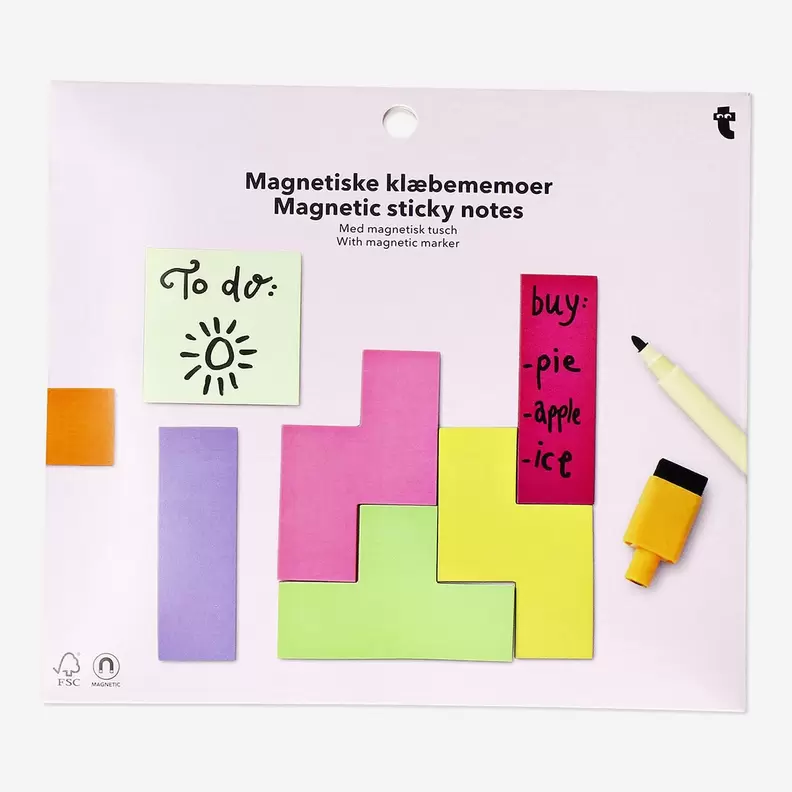 Tilbud: Magnetic sticky notes with magnetic marker kr 30 på Flying Tiger Copenhagen