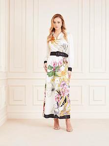 Tilbud: Marciano floral print long dress kr 4100 på Guess