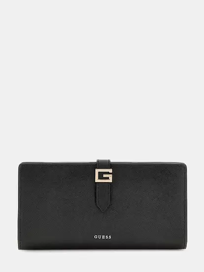 Tilbud: Genuine leather maxi wallet kr 1000 på Guess