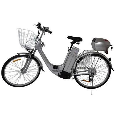 Tilbud: Elektrisk sykkel 250W 26" - Fran City - silver kr 6790 på Importpris