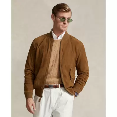 Tilbud: Suede Bomber Jacket kr 11999 på Ralph Lauren