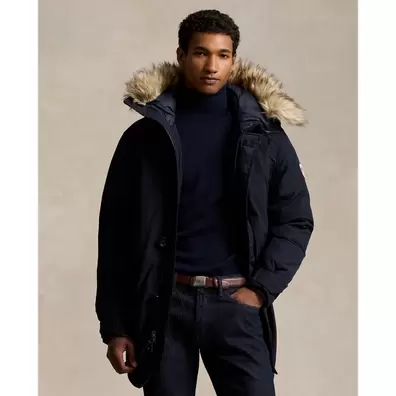 Tilbud: Faux-Fur-Trim Down Hooded Coat kr 8399 på Ralph Lauren