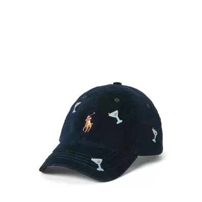 Tilbud: Embroidered Corduroy Ball Cap kr 1199 på Ralph Lauren