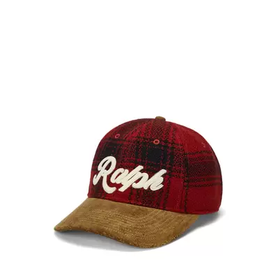 Tilbud: Suede-Bill Plaid Wool Ball Cap kr 1999 på Ralph Lauren