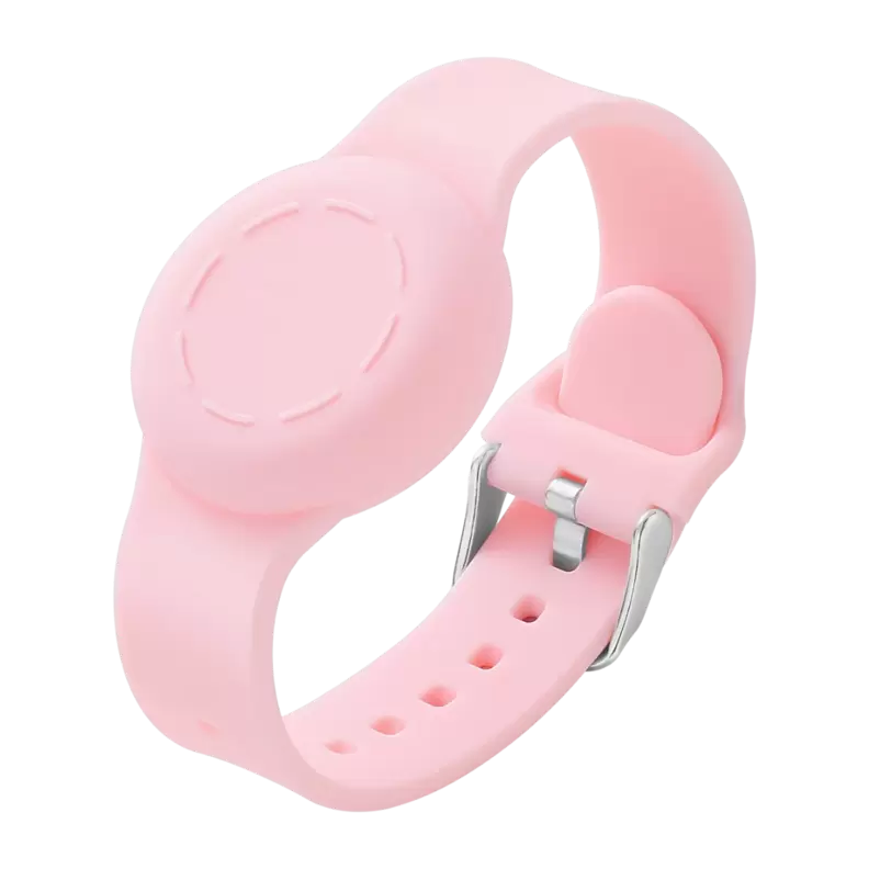 Tilbud: Silikon Armbånd til Apple AirTag/ X-Mark Two for barn, rosa kr 199 på POWER