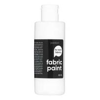 Tilbud: Fabric Paint 85 ml – hvit dekkende tekstilfarge for mørke tekstiler kr 89,9 på Panduro