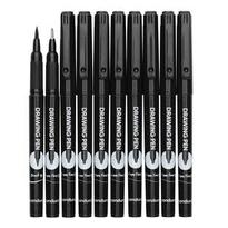 Tilbud: Panduro tusjpenner / fineliners – 10-pakning svarte penner i 10 forskjellige størrelser (mm) 0,1–0,8 og 1,0 samt brush / penselspiss kr 199,9 på Panduro