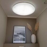 Tilbud: Hyaden Sparkling LED plafond Hvit 78 cm kr 2999 på Lampehuset