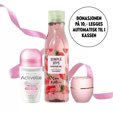 Tilbud: Rosa sett for henne kr 119 på Oriflame