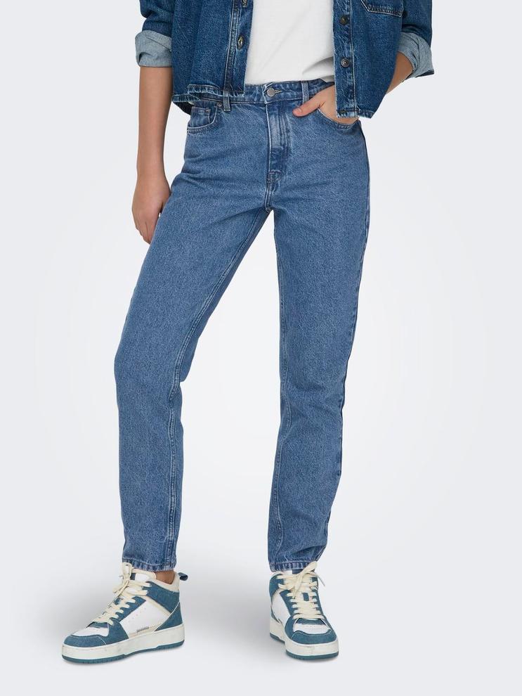 Tilbud: ONLJagger Life High Ankle mom jeans kr 499,95 på ONLY