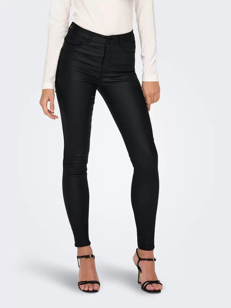 Tilbud: JDYNEWTHUNDER Høy midje Skinny Fit Bukser kr 449,95 på ONLY