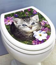 Tilbud: Toalettdekor katt kr 39 på Nyttig