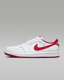 Tilbud: Air Jordan 1 Low OG «White/Red» kr 1297 på Nike