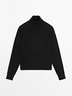 Tilbud: Wool blend turtleneck sweater kr 799 på Massimo Dutti