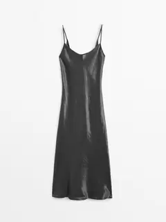 Tilbud: Løstsittende camisole-midikjole kr 1399 på Massimo Dutti